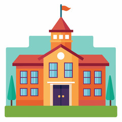 School vector illustration on white background 