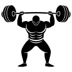 weightlifter vector silhouette 