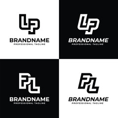 Letters LP and PL Monogram Logo, suitable for any business with LP or PL initials