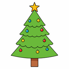 green christmas tree, christmas tree vector illustration, christmas vector art, tree silhouette, tree vector icon, eps