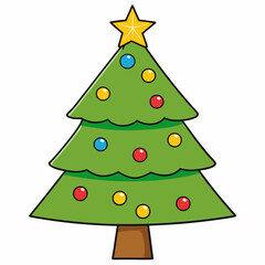 green christmas tree, christmas tree vector illustration, christmas vector art, tree silhouette, tree vector icon, eps