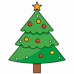 green christmas tree, christmas tree vector illustration, christmas vector art, tree silhouette, tree vector icon, eps