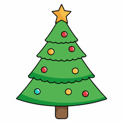 green christmas tree, christmas tree vector illustration, christmas vector art, tree silhouette, tree vector icon, eps