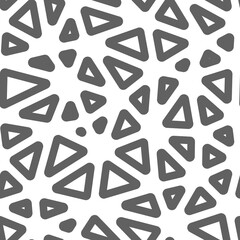 Mosaic background. Large triangles size. Solid Color style. Rounded triangles outlined. Repeatable pattern. Charcoal Gray. Artistic vector tiles. Seamless vector illustration.