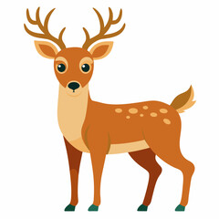 Deer silhouette vector, deer vector illustration, christmas vector art, deer silhouette, deer vector icon, eps