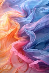 Obraz premium Serene Pastel Waves - Abstract Background with Soothing Rhythmic Designs in Soft Hues for Relaxation and Tranquility