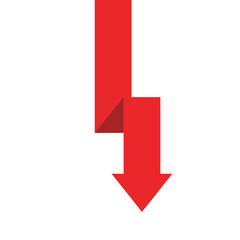 red business arrow pointing up going up zig zag