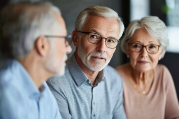 Profile View of Senior Couple Receiving Estate Management Advice from Financial Adviser