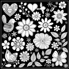 Adult colouring book page	