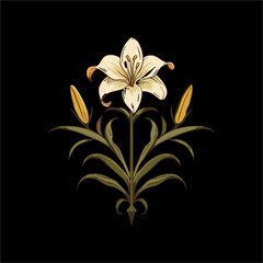 black and white floral background