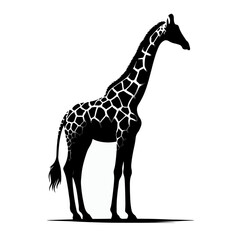 Naklejka premium giraffe silhouette vector