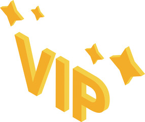 3d vip lettering surrounded by golden stars is perfect for a concept of exclusivity and privilege