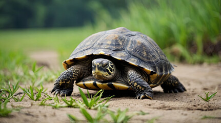 Obraz premium a turtle on land