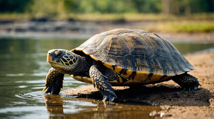 Obraz premium a turtle on land