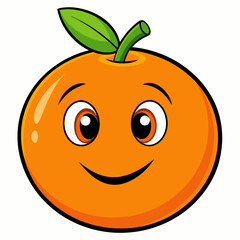 orange Fruit silhouette vector, orange vector illustration, Food vector art, orange silhouette, Fruit vector icon, eps, orange cartoon