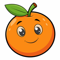 orange Fruit silhouette vector, orange vector illustration, Food vector art, orange silhouette, Fruit vector icon, eps, orange cartoon