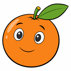 orange Fruit silhouette vector, orange vector illustration, Food vector art, orange silhouette, Fruit vector icon, eps, orange cartoon