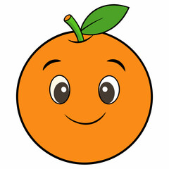 orange Fruit silhouette vector, orange vector illustration, Food vector art, orange silhouette, Fruit vector icon, eps, orange cartoon