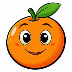 orange Fruit silhouette vector, orange vector illustration, Food vector art, orange silhouette, Fruit vector icon, eps, orange cartoon