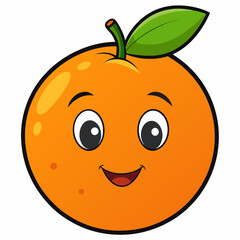 orange Fruit silhouette vector, orange vector illustration, Food vector art, orange silhouette, Fruit vector icon, eps, orange cartoon