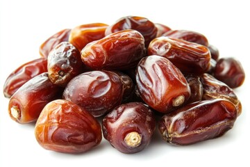 Obraz premium Dates isolated on white background, full depth of field, ai