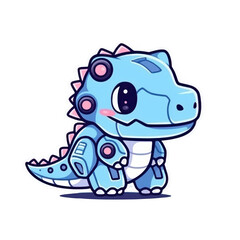 Cute Robot Dinosaur Cartoon