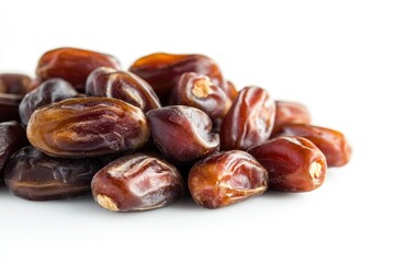 Obraz premium Dates isolated on white background, full depth of field , ai