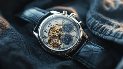 Create an image that captures the elegance, craftsmanship, and functionality of watches, highlighting their diverse designs and the intricate details that make each timepiece unique. 