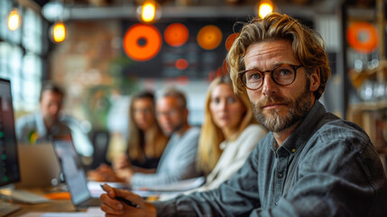 Obraz premium Business Team Meeting in Modern Office 