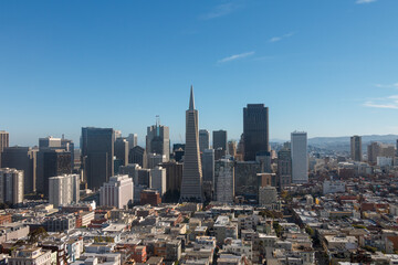 Obraz premium Downtown San Francisco Skyline Transamerica Pyramid Skycraper