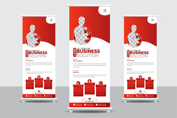 Corporate roll up modern banner design