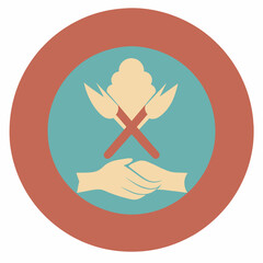 Obraz premium hand holding a symbol of peace