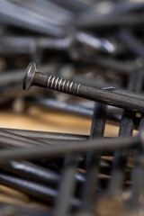 nails made of steel for working with wooden objects