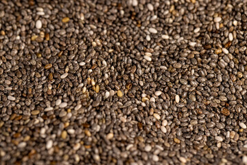 black and white chia seeds for a healthy diet