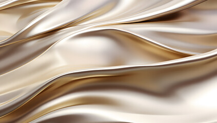 Fototapeta premium Silky smooth golden fabric waves creating a luxurious texture, luxurious, silk, smooth, golden, fabric, waves, elegant, luxurious