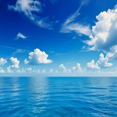 blue sky ocean
