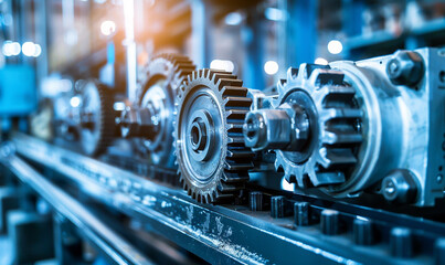 Fototapeta premium optics background with gear wheel