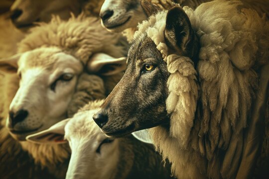 A wolf in sheep's clothing. They come in sheep's clothing and inside the wolves are predatory