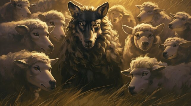 A wolf in sheep's clothing. They come in sheep's clothing and inside the wolves are predatory