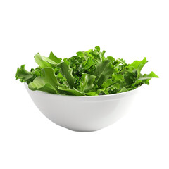 bowl of fresh green salad on white background render 