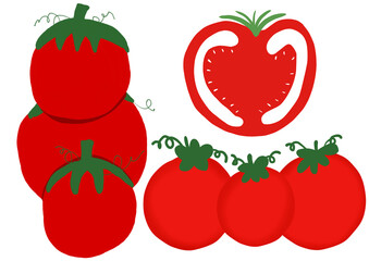 Tomato cartoon Hand drawn 