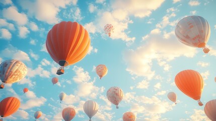 Obraz premium Balloon Fastival, Celebrations ballons with sky background