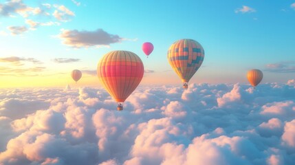 Fototapeta premium Balloon Fastival, Celebrations ballons with sky background