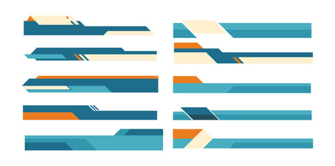 Fototapeta premium Modern Footer Set