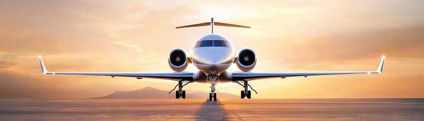 Rent a private jet An elegant private jet prepared for takeoff, illustrating highend private travel options