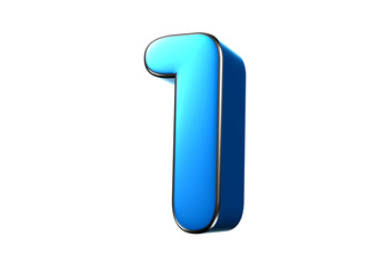 Blue number 1 3d illustration. Advertising signs. Product design. Product sales