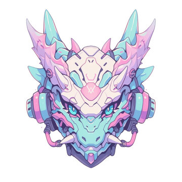 Cyberpunk Dragon Head
