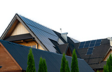 solar panels on roof