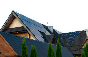 solar panels on roof