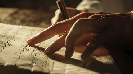 Obraz premium Zen Mastery: The Art of Calligraphic Focus